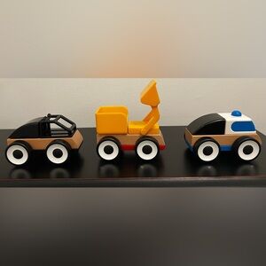 IKEA Wooden LILLABO Wooden Toy Vehicles, 
Set of 3 Interchangeable Vehicles